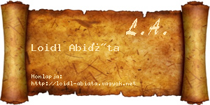 Loidl Abiáta névjegykártya